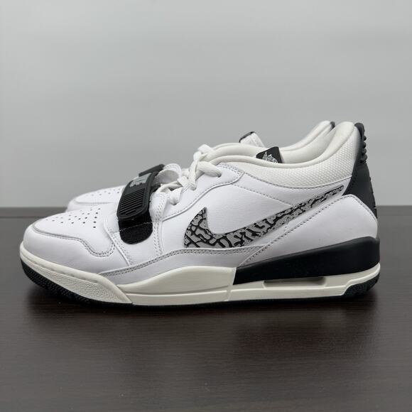 Air Jordan Legacy 312 Low Shoes White Grey Black Elephant Swoosh Mens 10